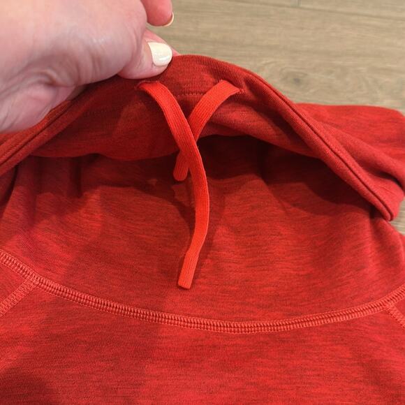 NIKE Heathered Red Rolled Cowl Neck Long Sleeve Pullover Sweatshirt Top Size S - Picture 8 of 13